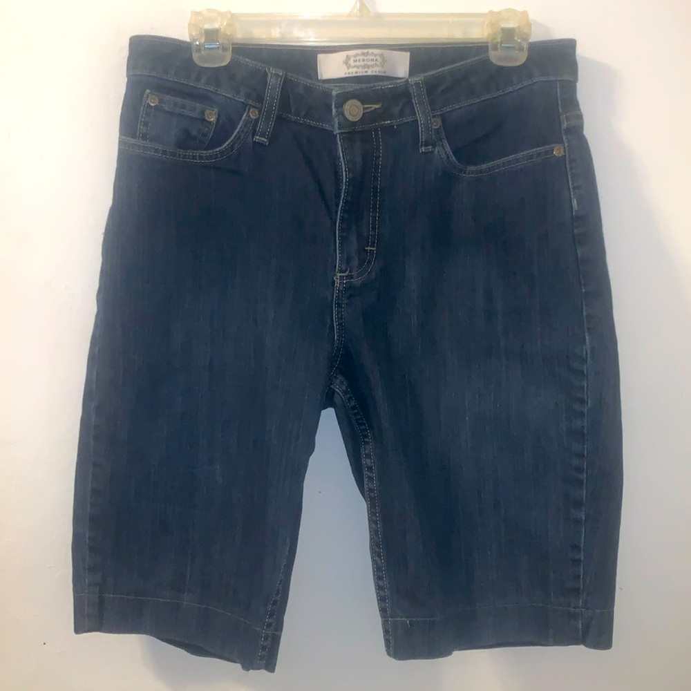 🏝️Merona premium denim midrise bermuda style shorts #MERCBBD- Size: 10